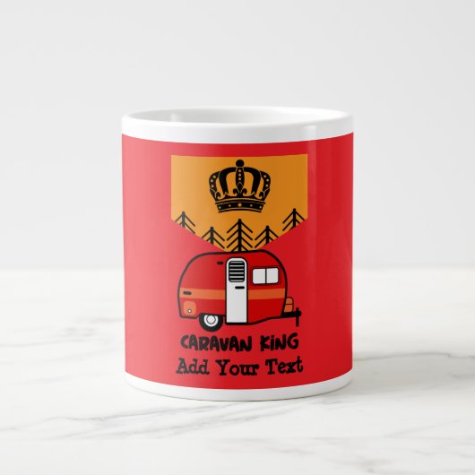 Grande Tasse King of the Camper - Drôle Camping RV Coffee Mu (Devant)