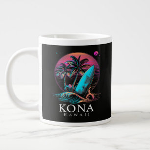 Grande Tasse Kona Hawaï Planche de Surf Hawaïenne Vintage