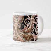 Grande Tasse Kraken Steampunk Octopus Ornate Gold et Noir (Devant droit)