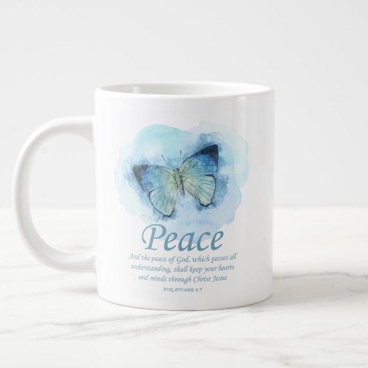 Grande Tasse La Bible chrétienne des femmes Verse Papillon :Pai (Gauche)