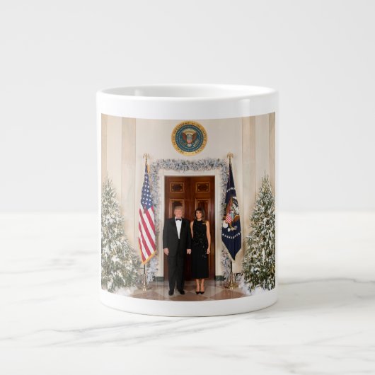 Grande Tasse La Maison Blanche de Noël de Donald & Melania Trum (Devant)
