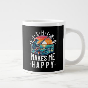Grande Tasse La Pêche Me Rend Heureux