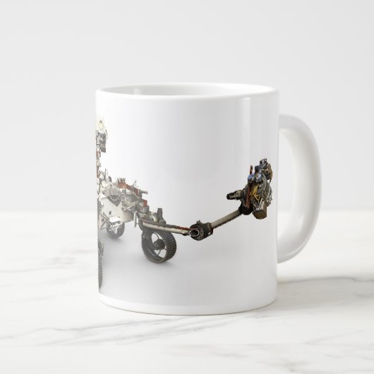 Grande Tasse La Persévérance Mars Rover Sur Arrière - plan Blan (Devant droit)