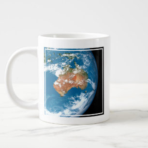 Grande Tasse La Planète Terre Montre Des Nuages Sur L'Australie