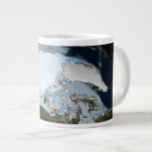 Grande Tasse La Planète Terre Montre La Couverture De Glace De  (Devant droit)