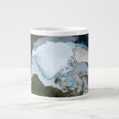 Grande Tasse La Planète Terre Montre La Couverture De Glace De  (Devant)