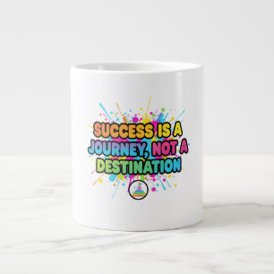 Grande Tasse La réussite est un voyage Design de citation motiv