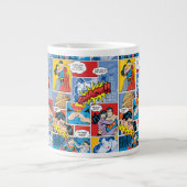 Grande Tasse La Saint-Valentin Superman | Collage de bandes des (Devant)