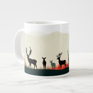 Grande Tasse La Serenade des cerfs de la nature