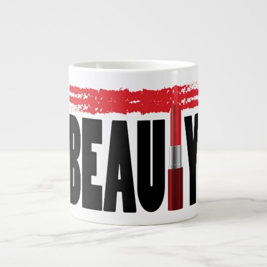 Grande Tasse La Typographie De Beauté (Devant)