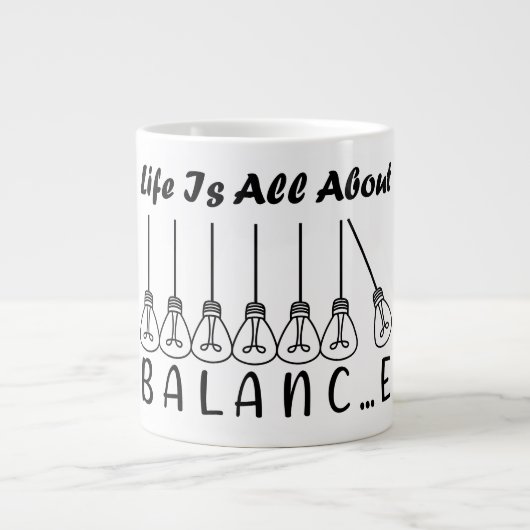 Grande Tasse La vie, c'est l'équilibre de l'inspiration de moti (Devant)