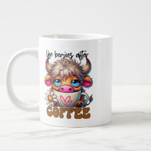 Grande Tasse La vie commence après le café 