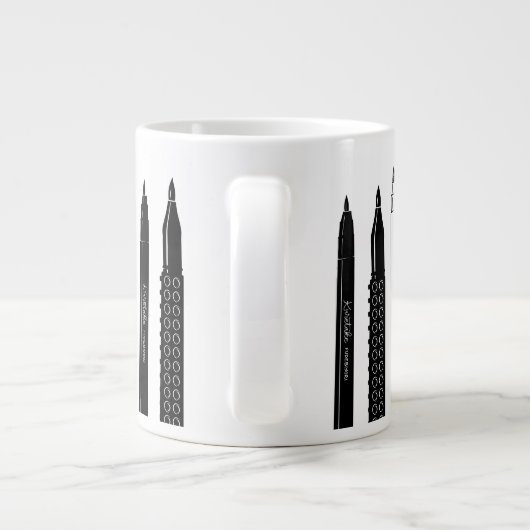 Grande Tasse La vie est courte, acheter des stylos - lettrage (Dos)