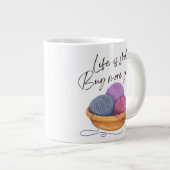 Grande Tasse La vie est courte - Achetez plus de fils! | Boucho (Devant droit)