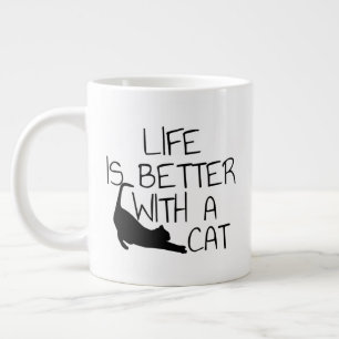 Grande Tasse La Vie Est Meilleure Avec Un Chat