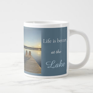 Grande Tasse La vie est plus belle au lac Relaxant au bord du l
