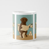 Grande Tasse Labrador Reading Journal on Toilet (Devant)