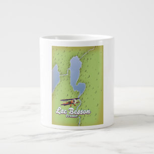 Grande Tasse Lac Besson France carte affiche de voyage