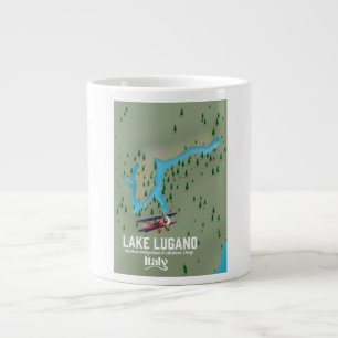Grande Tasse Lac de Lugano Italie - poster de voyage Suisse