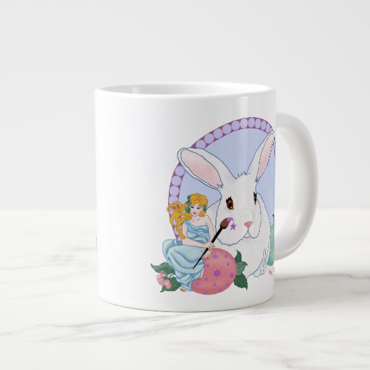 Grande Tasse L'aide de Bunny Pâques (Devant droit)