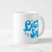 Grande Tasse Laisser neiger hiver design (Devant droit)