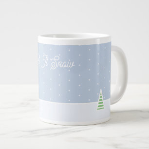 Grande Tasse Laisser neiger un arbre d'hiver minuscule Ice Blue