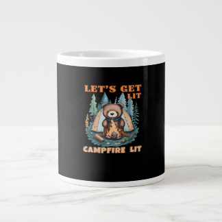Grande Tasse Laissons-nous ! Feu De Campement. Tent Camping Cla