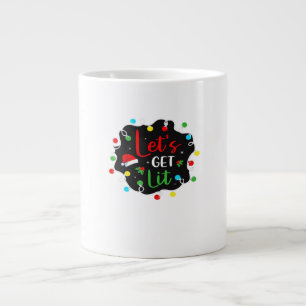 Grande Tasse Laissons-nous illuminer Drôle Noël Lumières de la