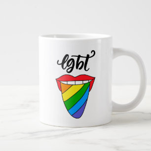 Grande Tasse Langue arc-en-ciel LGBT