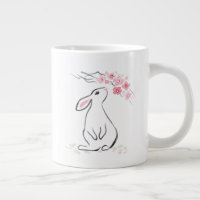 Lapin blanc et fleur de Sakura