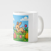 Grande Tasse lapin de Pâques mignon 8 bits (Devant droit)