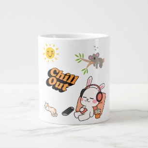 Grande Tasse Lapin Mignon Détente Animal Kawaii Relaxant et C
