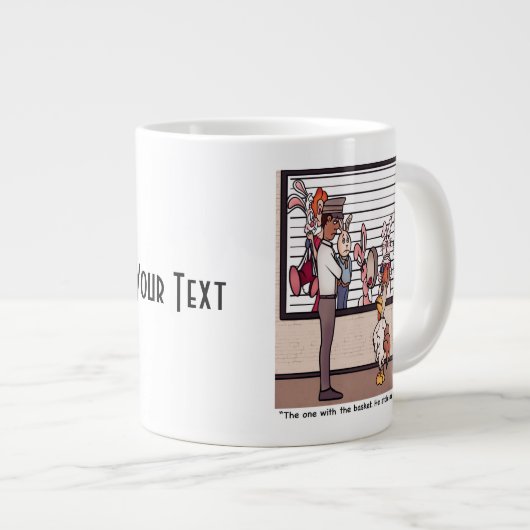 Grande Tasse Lapins Dans Une Bouge Spéciale De Lignée (Devant droit)