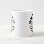 Grande Tasse Large Size Personalized Text Baseball Image Custom (Devant)