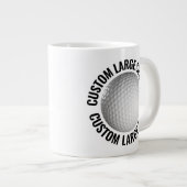 Grande Tasse Large Size Personalized Text Golf Ball Custom (Devant droit)