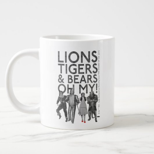 Grande Tasse L'Assistant D'Oz™ | Lions Tigers & Ours Oh My! (Gauche)