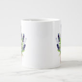 Grande Tasse Lavande d'aquarelle florale (Devant)