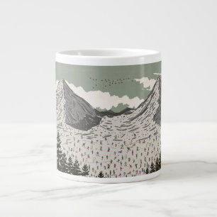 Grande Tasse Le beau paysage de ski d'hiver