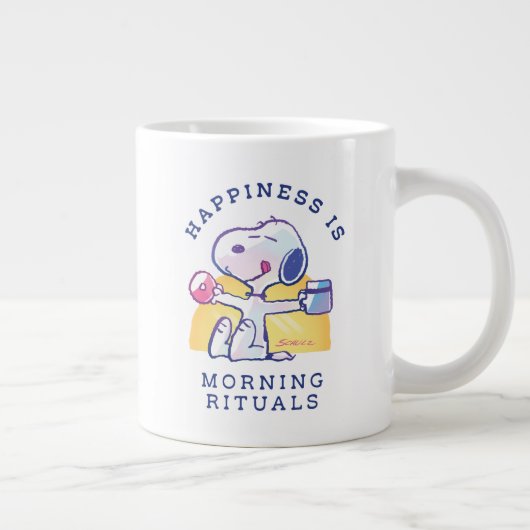 Grande Tasse Le bonheur, c'est les rituels du matin (Droite)