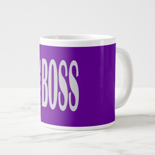 Grande Tasse LE BOSS - texte gras - violet (Devant droit)