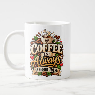 Grande Tasse Le café est toujours une bonne idée