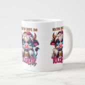 Grande Tasse Le café m'aide à tolérer les idiots  (Devant droit)