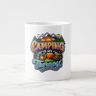 Grande Tasse Le Camping Est Ma Thérapie Drôle Camping Extérieur