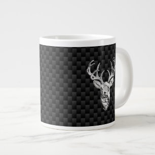 Grande Tasse Le Cerf d'argent élégant sur l'impression de carbo