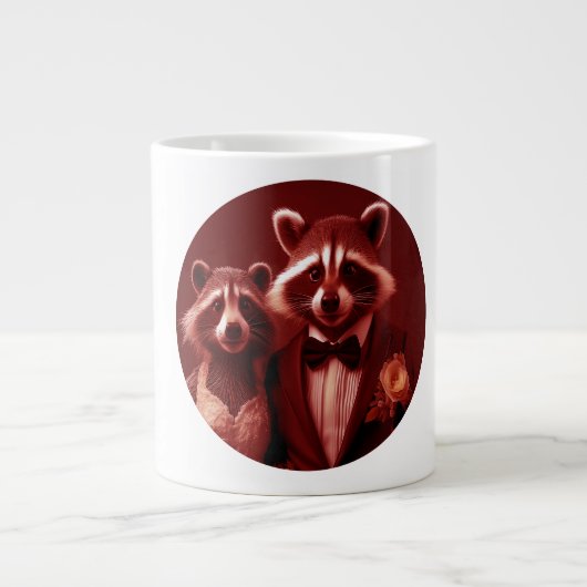 Grande Tasse Le Couple Heureux M. & Mme Racoon (Devant)