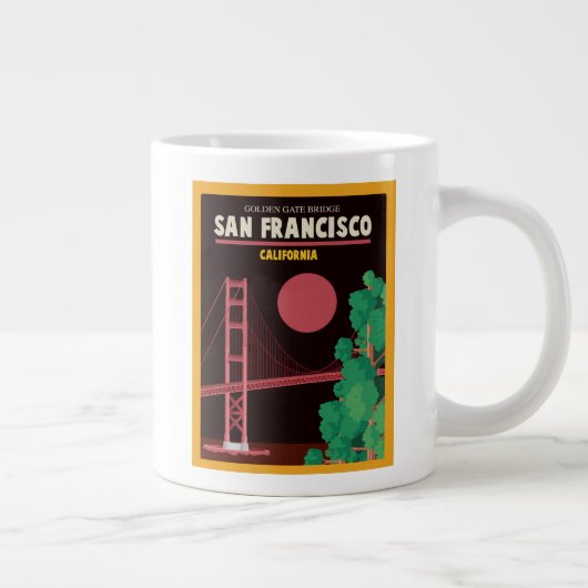 Grande Tasse Le Golden Gate Bridge de nuit (Droite)
