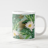 Grande Tasse Le Motif blanc Lotus Tropical Canopy (Droite)