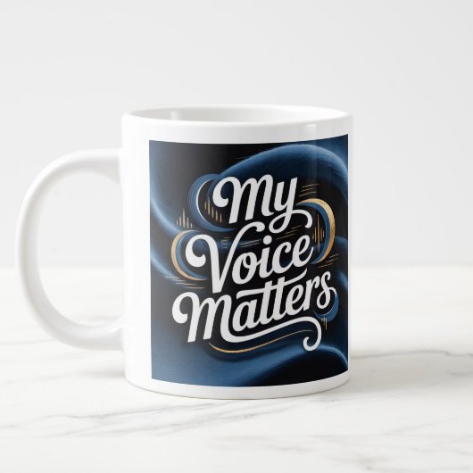 Grande Tasse Le Mover & Shaker Ma voix compte (Gauche)