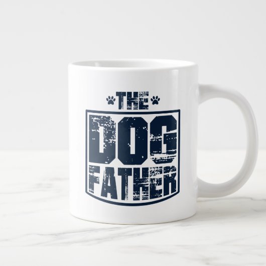 Grande Tasse Le père du chien a porté Graphisme (Droite)