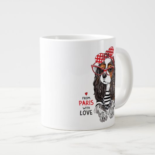 Grande Tasse Le Roi Cavalier Charles Spaniel De Paris Avec Amou (Devant droit)